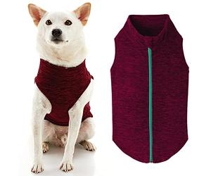 Gooby Pull en Polaire zippé pour Chien - Fuchsia délavé, Taille XXL - Veste Chaude en Polaire sans Anneau et Laisse - Pull d'hiver pour Petit Chien - Vêtements pour Chiens de Petite Taille, mâle et