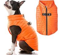 GOOBY Veste Bouffante pour Chien - Orange, Taille XL, Coupe-Vent Ultra Fine à Fermeture éclair avec Double Anneau en D - Manteau résistant à l'eau - Vêtements pour Chiens de Petite Taille, mâle ou