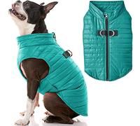 Gooby Veste Bouffante pour Chien - Turquoise, Taille XL - Coupe-Vent Ultra Fine à Fermeture éclair avec Double Anneau en D - Manteau résistant à l'eau pour Petits Chiens, garçons ou Chiens de Taille