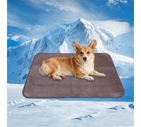 GooCare Tapis de refroidissement pour chiens de taille moyenne, 66 x 96,5 cm, tapis rafraîchissant en polyéthylène tissé, respirant, frais au toucher et résistant à la mastication, fond antidérapant