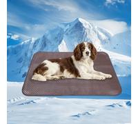 GooCare Tapis de refroidissement pour chiens de taille moyenne, 66 x 96,5 cm, tapis rafraîchissant en polyéthylène tissé, respirant, frais au toucher et résistant à la mastication, fond antidérapant