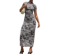 GOOCHEER Robe longue à bretelles spaghetti pour femme - Bustier sexy dos nu - Élégante robe longue pour invitée de mariage ou demoiselle d'honneur, H02-portrait, Taille S