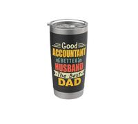 Good Accountant Better Husband The Best Dad For Fathers Day Gobelet isotherme en acier inoxydable double paroi