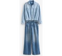 Good American Good American Blue Denim Shirt Jumpsuit