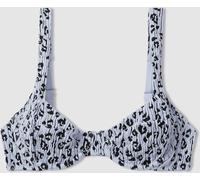 Good American Good American Blue Print Good American Always Fits Leopard Print Underwired Bikini Top