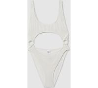 Good American Good American Cloud White Good American Cut-Out Swimsuit