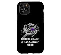 Good Book and a Cup of Tea Reading Worm Littérature Coque pour iPhone 11 Pro