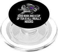 Good Book and a Cup of Tea Reading Worm Littérature PopSockets PopGrip pour MagSafe