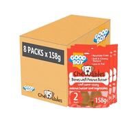 Good Boy Chewables Lot de 8 boîtes de 158 g de friandises naturelles pour chien au beurre d'arachide moyen sans graisse et sans cuir brut