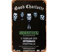 Good Charlotte - Generation PX, Offenbach 2019 - Konzertplakat - Plaque en métal - 20,3 x 30,5 cm - Décoration murale vintage rétro