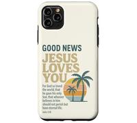 Good Christian News Jesus Loves You Verse de la Bible Jean Coque pour iPhone 11 Pro Max