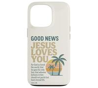 Good Christian News Jesus Loves You Verse de la Bible Jean Coque pour iPhone 13 Pro