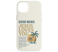 Good Christian News Jesus Loves You Verse de la Bible Jean Coque pour iPhone 14 Plus