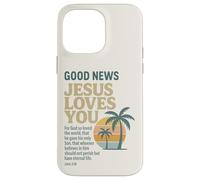 Good Christian News Jesus Loves You Verse de la Bible Jean Coque pour iPhone 14 Pro Max