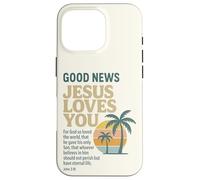 Good Christian News Jesus Loves You Verse de la Bible Jean Coque pour iPhone 16 Pro