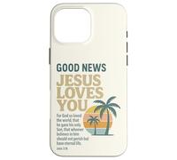 Good Christian News Jesus Loves You Verse de la Bible Jean Coque pour iPhone 16 Pro Max