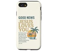 Good Christian News Jesus Loves You Verse de la Bible Jean Coque pour iPhone SE (2020) / 7/8