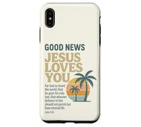 Good Christian News Jesus Loves You Verse de la Bible Jean Coque pour iPhone XS Max