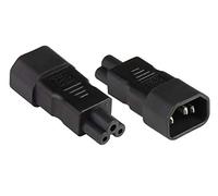 Good Connections® Adaptateur d'alimentation pour appareils à froid - Fiche C14 (droite) vers prise trèfle C5 (droit) - UL - Adaptateur secteur/adaptateur de prise - Adaptateur de prise - Adaptateur de