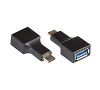 Good Connections Adaptateur USB 3.1/3.0 - USB-C mâle vers Femelle A - Contacts plaqués Or - Vitesse de Transfert de données jusqu'à 5 Gbit/s - Noir - USB-AD301