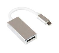 Good Connections Adaptateur USB C vers DisplayPort 1.2 - Connecteur USB-C vers DisplayPort 1.2 Femelle - 4K / UHD @ 60 Hz - Boîtier en Aluminium - Argent - env. 15 cm