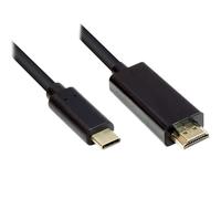 Good Connections Câble adaptateur USB-C mâle vers HDMI 2.0 mâle 4K / UHD @ 60Hz conducteur en cuivre 3m noir