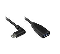 Good Connections Câble Adaptateur USB C coudé vers USB 3.0 A Femelle OTG pour Smartphone, Tablette - Compatible avec Samsung, Huawei, iPad Air 2020, MacBook Pro, etc. - env. 10 cm