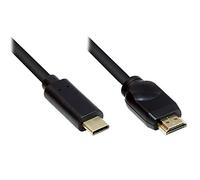 Good Connections Câble Adaptateur USB-C vers fiche HDMI 2.0-4K / UHD @ 60Hz - Conducteur en cuivre - 10 m - Noir
