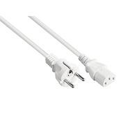 Good Connections Câble d'alimentation - 1 m - Fiche de contact de protection type E+F (CEE 7/7, droite) vers prise C13 (droite) - Conducteur en cuivre - 0,75 mm² - Câble de raccordement pour appareils