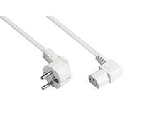 Good Connections Câble d'alimentation - 3 m - Fiche de Contact de Protection Type E+F (CEE 7/7, coudée) vers Prise C13 (Droite) - Conducteur en cuivre CU - 1,00 mm² - Câble de Refroidisseur pour PC,