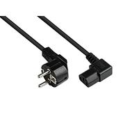 Good Connections Câble d'alimentation 3 m CEE 7/7 coudée vers C13 droite cuivre 1,00 mm² pour PC