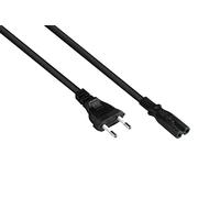 Good Connections Câble d'alimentation européen - 10 m - Fiche européenne type C (droite) vers prise C7/Euro 8 (droite) - Conducteur en cuivre - 0,75 mm² - Câble d'alimentation pour TV, console, radio,