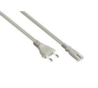 Good Connections Câble d'alimentation européen - 3 m - Fiche européenne Type C (Droite) vers Prise C7/Euro 8 (Droite) - Conducteur en cuivre - 0,75 mm² - Câble d'alimentation pour TV, Console, Radio,