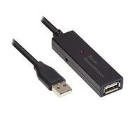Good Connections Câble d'extension USB 2.0 actif - 15 m - Fiche A vers femelle A - Conducteur CUP/CU - Prise d'alimentation pour appareils gourmands - Câble répéteur avec amplification du signal