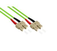 Good Connections Cable Duplex Male SC to SC Fibre Optic Cable SC - SC OM5 - Lime