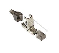 Good Connections Connecteur réseau RJ45 Cat. 6A / 500 MHz/compatible 10 gigabits - Sans outils/montage sur terrain - Connecteurs RJ45 pour câbles de pose et patch - Blindage STP - Métal