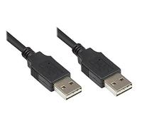 Good Connections Connection Cable USB 2.0 Male A to Male A, Foil and Braid Shielding, Copper Wire black 3 m