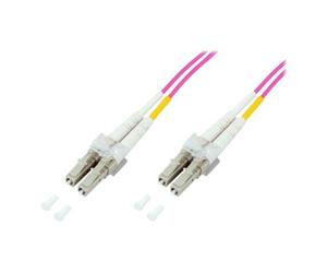 Good Connections - Cordon de raccordement - LC multi-mode (M) pour LC multi-mode (M) - 3 m - fibre optique - 50 / 125 microns - OM4 - sans halogène - Violet bruyère