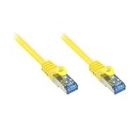 Good Connections - Cordon de raccordement - RJ-45 (M) pour RJ-45 (M) - 50 cm - SFTP, PiMF - CAT 6a - sans halogène, moulé, sans crochet - jaune