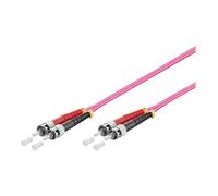 Good Connections - Cordon de raccordement - ST multi-mode (M) pour ST multi-mode (M) - 7.5 m - 7.5 m - fibre optique - duplex - 50 / 125 microns - OM4 - sans halogène - violet