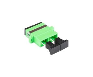 Good Connections Coupleur LWL Duplex - SC (APC) vers SC (APC) - pour câble OS2 - Single Mode, boîtier en Plastique avec Bride, Douille en céramique - Vert