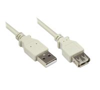 Good Connections Extension Cable USB Easy Plug A to Socket white grey 1,00 m 1,0