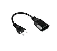 Good Connections® - Fiche Euro vers Prise Euro 0,2 Meter Noir - Nouvelle Version.