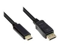 Good Connections GC-M0108 Câble Adaptateur USB-C mâle vers DisplayPort 1.2 mâle DP 1.2 4K/UHD @ 60 Hz Conducteur en cuivre Noir 5 m