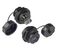 Good Connections Industrial Connector S4 - USB 3.0 Feed-Through Coupling - Femal