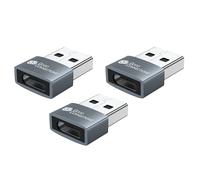 Good Connections Lot de 3 adaptateurs USB 2.0 mâle A vers USB-C™ Femelle, boîtier en Aluminium, Gris