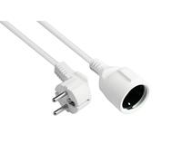 Alcasa Câble d'alimentation P0102-W030 Blanc, 3m, Prise Type E+F vers Type F, 250V 16A, H05VV-F 3x1.5mm², PVC, Mâle/Femelle