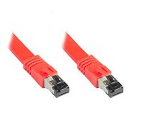 Good Connections Premium Cat. 8.1 Câble patch plat - 5 m - U/FTP - 40 Gbit/S - 2000 MHz - Conducteur en cuivre - Sans halogène LSZH - Câble LAN compatible avec cat. 7/6A/5E - Rouge
