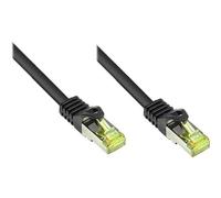 Good Connections RNS - Cordon de raccordement - RJ-45 (M) pour RJ-45 (M) - 15 cm - SFTP, PiMF - CAT 7 - sans halogène, sans crochet - noir