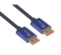 Good Connections SmartFLEX 4521-SF005B Câble HDMI 2.1 ultra haute vitesse - 8K UHD-2 / 4K UHD - Conducteur en cuivre, boîtier en aluminium - Très flexible - Bleu foncé - 0,5 m / 50 cm - Autres